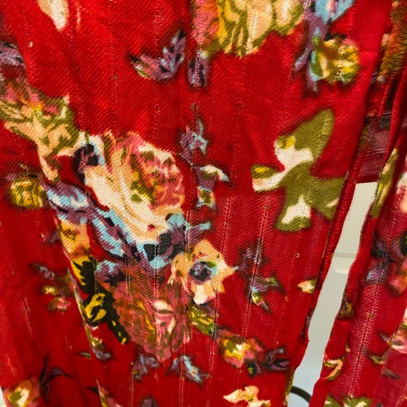 Pretty Colorful Floral Lightweight Scarf with Sequins - Picture 5 of 10